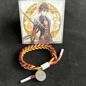 GENSHIN IMPACT Braided Red and Yellow Bracelet